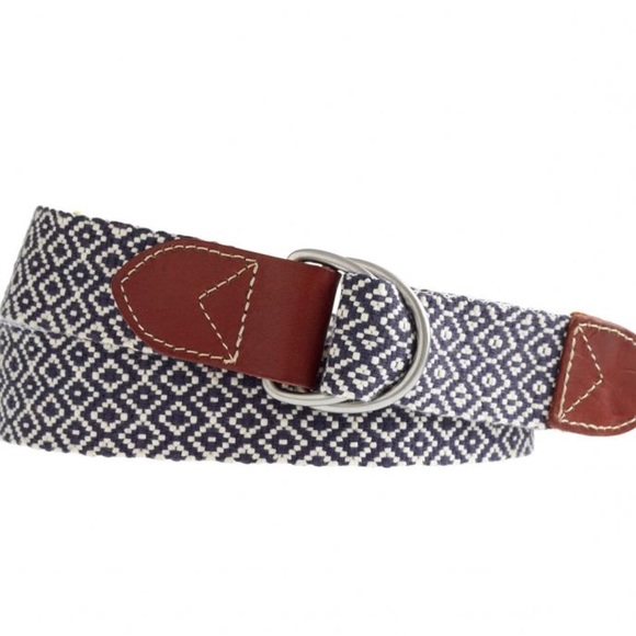J. Crew Cotton & Leather Belt - Picture 1 of 10
